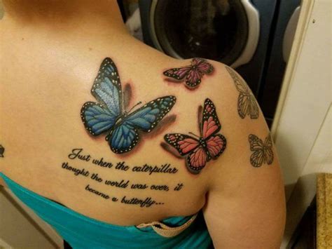 It looks good as a single, standalone <b>tattoo</b>, but most have trail ink or wind tails or other images, such as stars or flowers, incorporated. . Butterfly tattoo meaning on a woman
